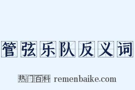 管弦乐队反义词是什么意思的图片